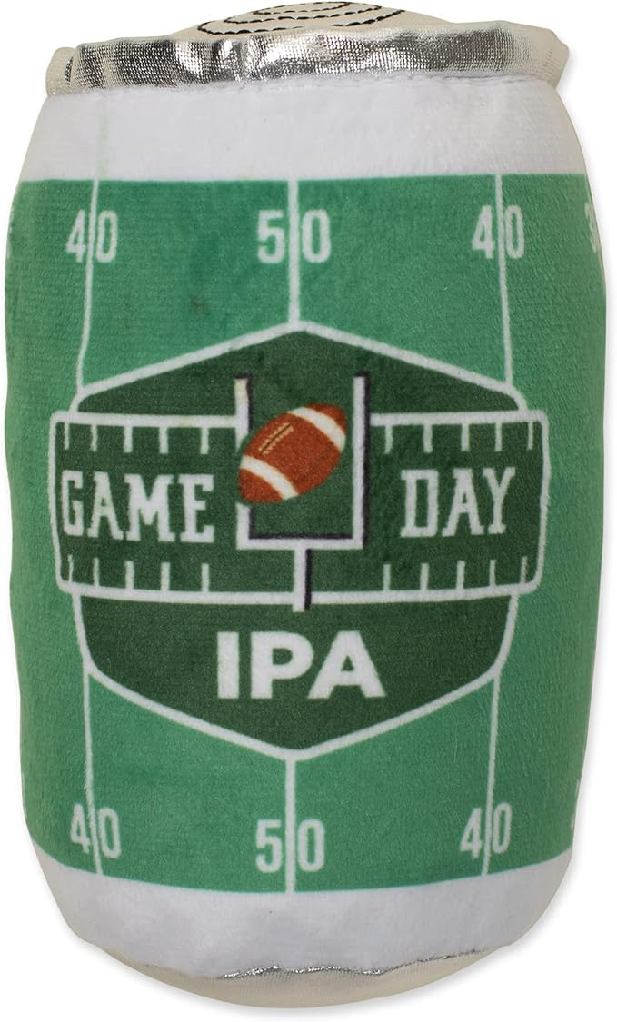 Fringe Studio Plush Dog Toy, Game Day IPA, Pet Shop Collection (289887)