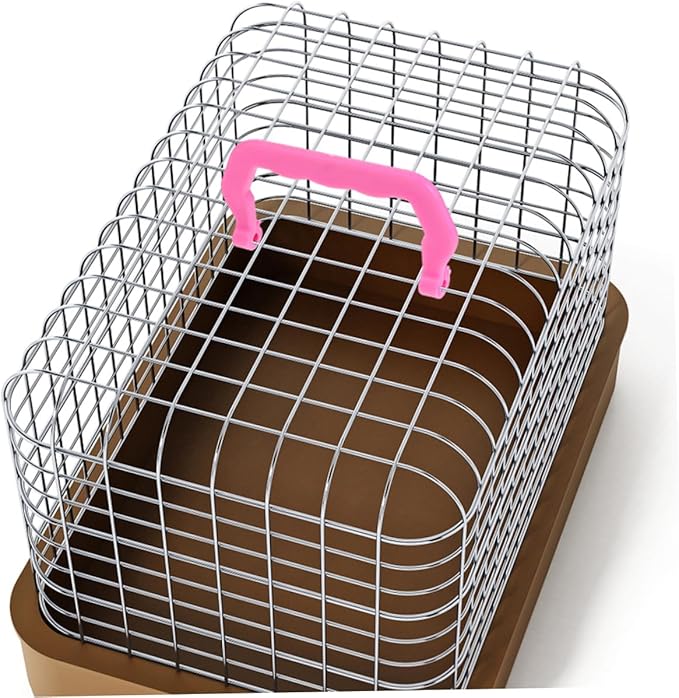 LIOOBO Portable Pet Crate Handles 20 Hamster Squirrel Bird Cage Accessories Easy to Carry Outdoor