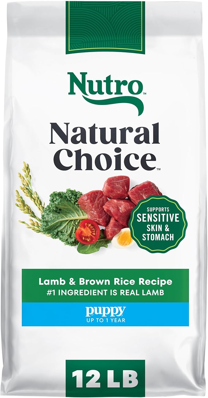 Nutro Natural Choice Dry Puppy Food, Dry Dog Food for Puppies, Lamb and Brown Rice Recipe, 12 lbs.