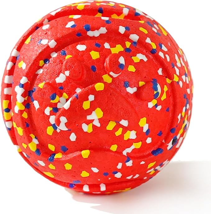 Dog Ball Squeak Toys (Bell Ball 5.12in Red)