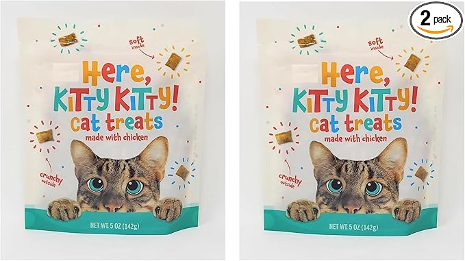 Here Kitty Kitty Cat Treats 5 oz (142g) - Pack of 2