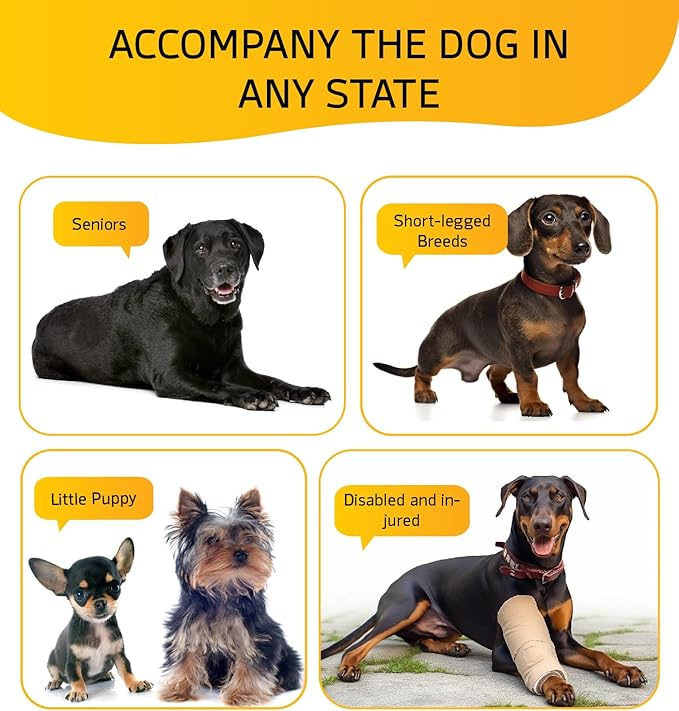 ABCPET Dog Stairs for High Bed, Dog Steps for Bed Couch Sofa, 35D Foam Extra Wide Pet Steps for Small Dogs and Cats, Pet Stairs with Non-Slip Bottom Brown, 4 Steps