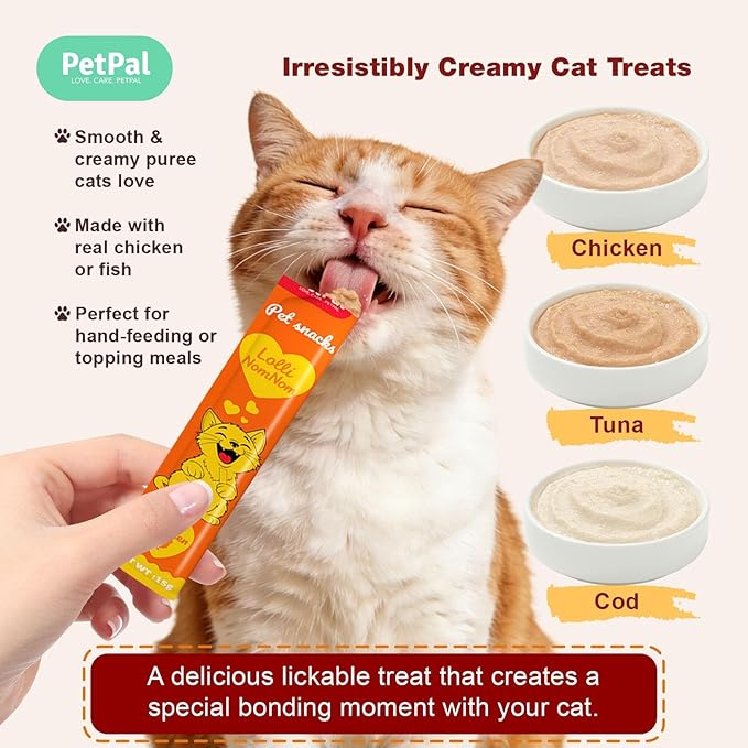 Feline Temptation Squeezable Cat Treats – 30 Count Variety Pack, Multi-Flavor Lickable Snacks, Supports Healthy Hydration, Creamy Texture, Natural Cat Treats for All Breeds