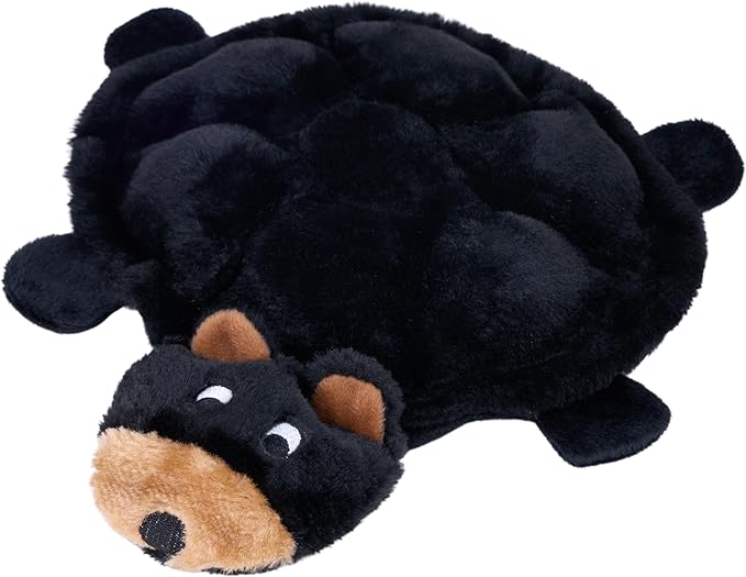 ZippyPaws Squeakie Crawler- No Stuffing Dog Toy to Keep Them Busy, for Small, Medium, & Large Dogs, Squeaky Pet Toy for Boredom, Unstuffed Chew Toy, Soft Plush Puppy Products, Bubba the Bear- 12"