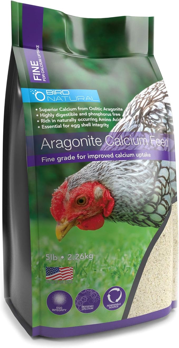 Aragonite Calcium Feed FINE 5LB, White (BIRD001)