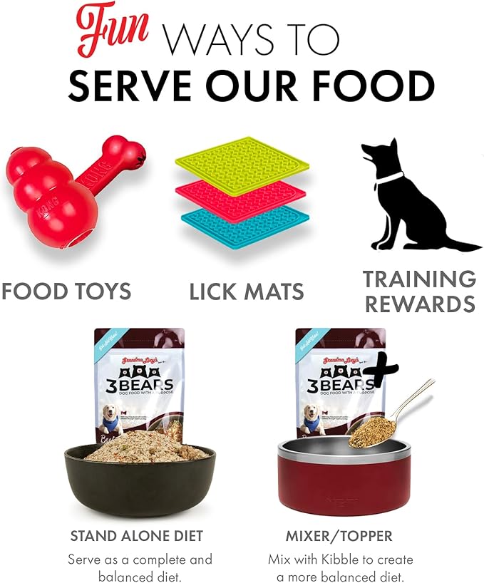 3 Bears Beef Dog Food - 3lb