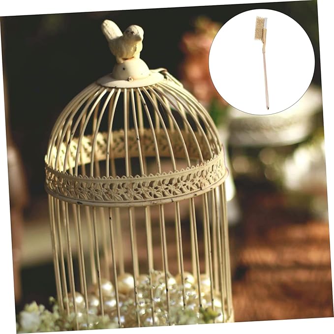 1set Cage Cleaning Brush for Bird Cages Wire Brush Handle for Parrot and Bird Care Effortless Cleaning