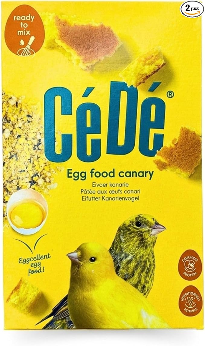 2pcs CeDe Egg Food for Canaries and Finches 1kg – Ready-to-Use Food Bird Feed for Breeding, Molting and Daily Conditioning, Soft Egg-Based Feed in Sealed Freshness Box
