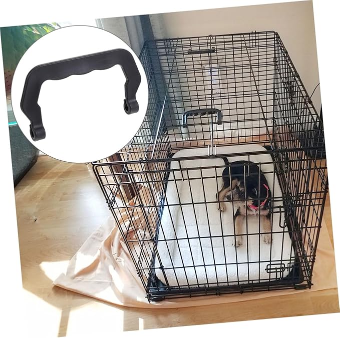 DECHOUS 12pcs Detachable Plastic Handles for Pet Cages Lightweight and Ergonomic Design for Easy Carrying Compatible Dog Crates Cat Cages and Birdcages for Storage and Cleaning