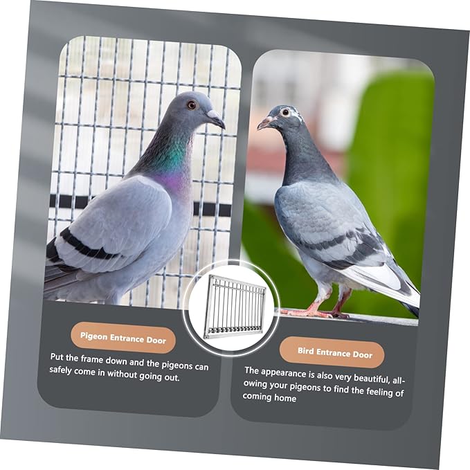 Pigeon Entrance Door Frame Stainless Steel for Easy Access to Pigeon Loft and Bird Cages and Racing Supplies
