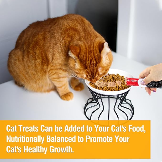 Lickable Cat Treats Squeeze-Up, 6 Tubes (0.53oz Each) – Tuna, Salmon & Chicken Flavors, Nutritionally Balanced for Healthy Growth, Soft & Irresistible Texture