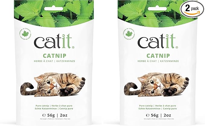 Catit Dried Catnip for Stimulating Indoor and Outdoor Cats, 2 oz. (Pack of 2)