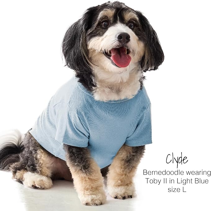 Pet Passion Toby II - The Perfect Tee, 3 Pack Short Sleeve Pet T-Shirt 100% Organic Cotton Tees Clothes for Small, Medium, Large Dogs, Navy Camo, XX-Small (4-7 lbs)