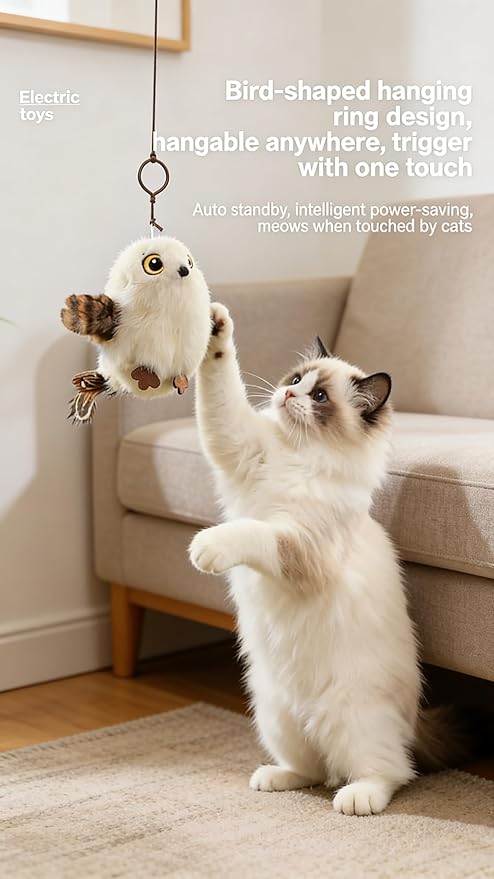 Pet Toy, Shaking Bird, cat Interactive Device