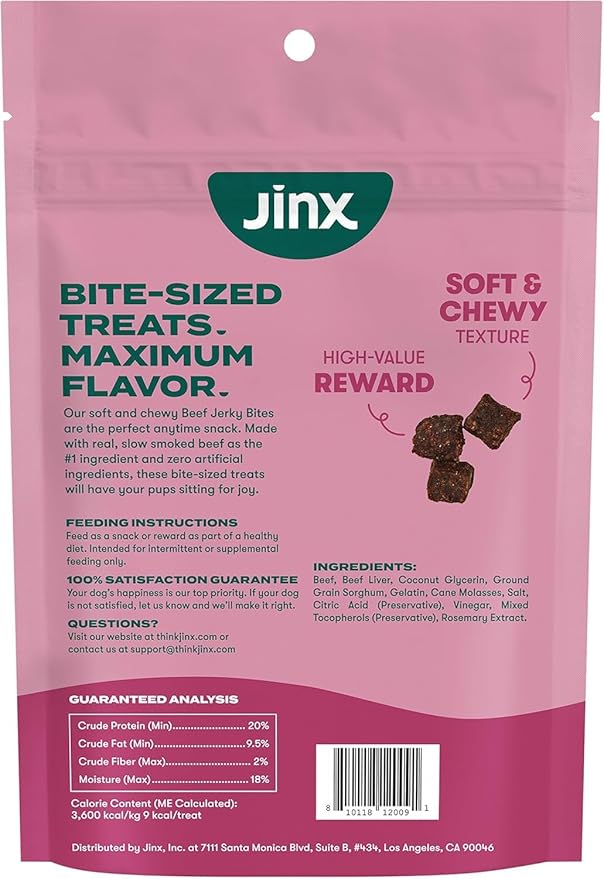 Jinx Soft Jerky Dog Treats Bundle - Beef Bites (2 Pack)