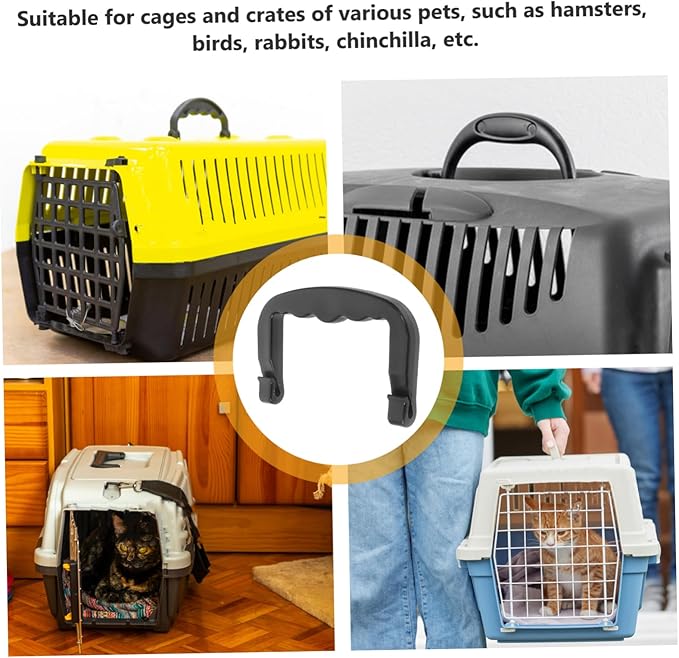 POPETPOP 4pcs Portable Pet Cage Handle Durable Plastic Replacement Handles for Easy Installation Birdcages Dog Crates and Hamster Cages Comfortable and Convenient Design