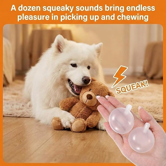 SynHHergyx Squeakers for Dog Toys, 12 Pcs 50mm Plush Toy Noise Maker Insert Replacement for Dog Cat Toy Repair Pet Supply