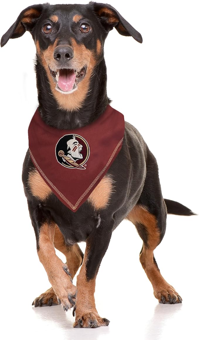 Pets First NCAA Florida State Seminoles Tie Bandana, Small/Medium. Dog Bandana Scarf Bib for Pet Cat Dog. The Ultimate Game-Day, Party Bandana (FSU-3550-S-M)