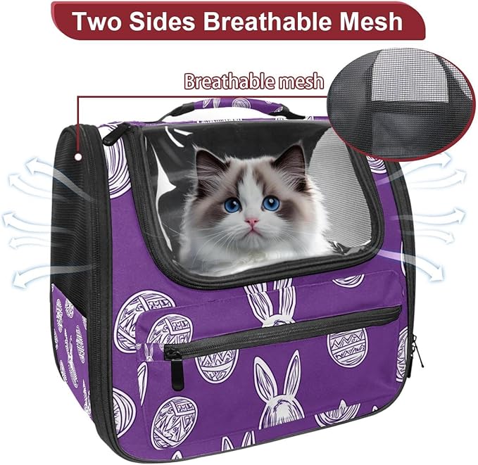 Rabbits Easter Eggs (2) Pet Travel Carrier Soft Sided Portable Bag for Cats, Small Dogs, Kittens or Puppies