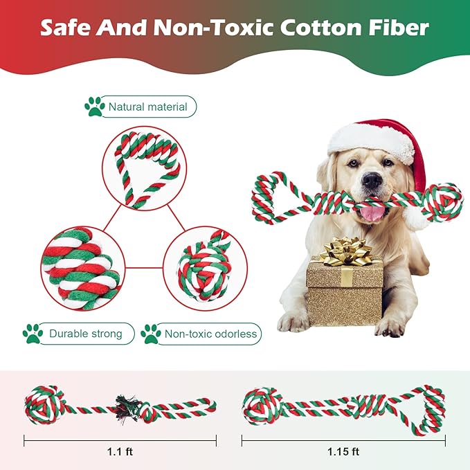 Door Anchor Dog Hanging Bungee Tug Toy for Small Dog Pull Rope and Tug of War, Indoor and Outdoor Pull Interactive Toy, Durable Retractable Tugger Dog Rope Toy with 2 Chew Toys