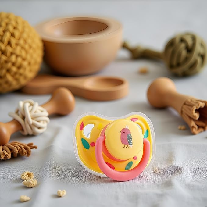Pet Silicone Calming Pacifier, Dog Pacifiers for Small Dogs, Kitten Pacifiers, Puppy Teething Toys and Cat Chew Toys, Essential Pet Supplies, Puppy Essentials and Kitten Supplies (Chicks)