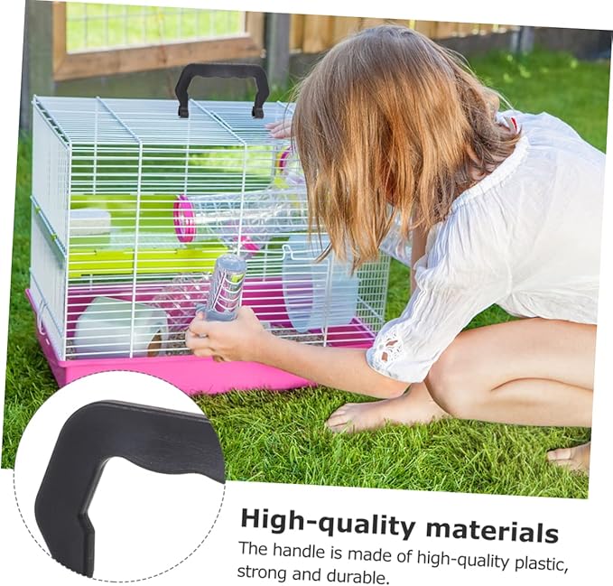 Levemolo 10pcs Portable Plastic Pet Cage Handles Lightweight Easy Installation Compact Design for Outdoor Travel Accessory for Birdcages and Pet Carriers