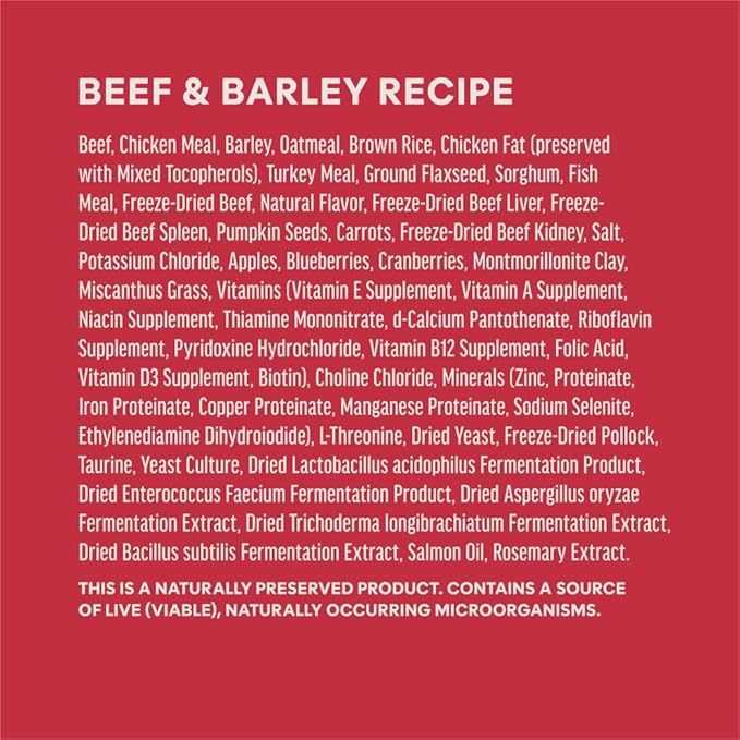 Instinct RawBoost, Natural Dry Dog Food with Freeze-Dried Pieces, Whole Grain Recipe - Real Beef & Barley, 3.5 lb. Bag