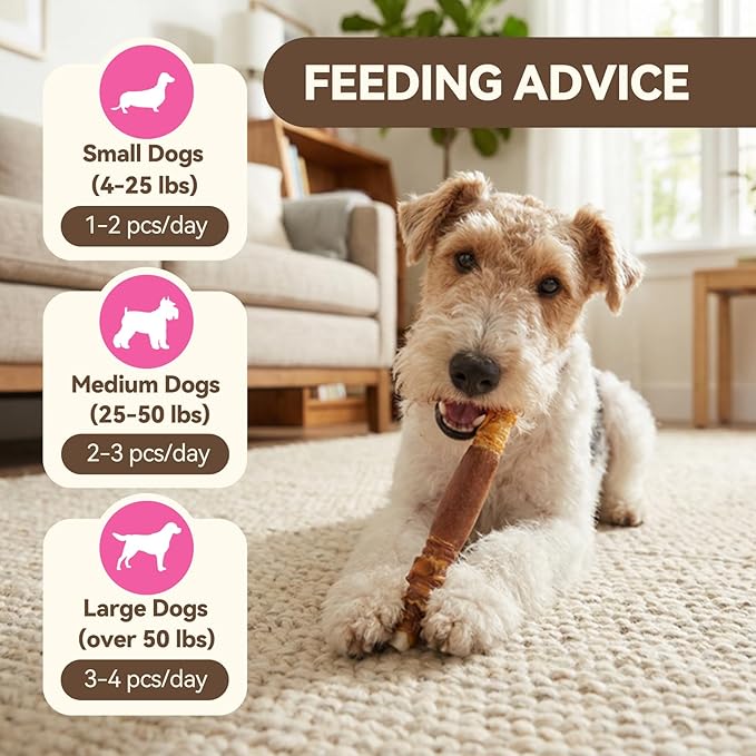 Dog Chew Treats, Long-Lasting Rawhide Sticks with Chicken, Duck & Chicken Liver, High-Protein Beefhide Chews for Small, Medium & Large Dogs, 5 Inch, 30 Count, 21.16 oz