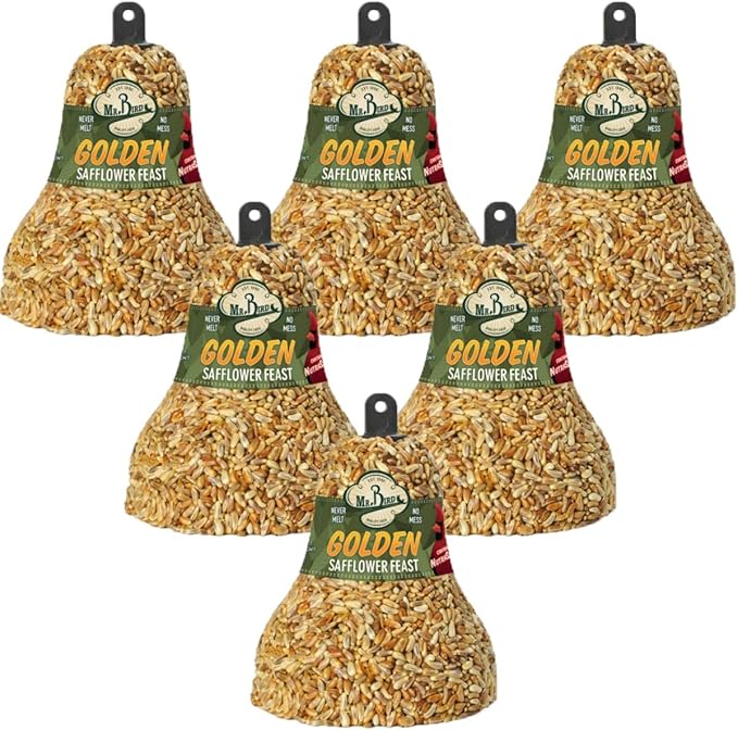 Mr. Bird 6-Pack Golden Safflower Feast Wild Bird Seed Bell 10 oz.