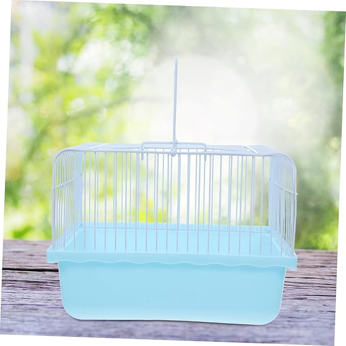 ibasenice Portable Lightweight Bird Carrier Cage for Small Pets Versatile Travel Indoor Use for Lovebirds Parakeets Cockatiels and Finches Observation Window