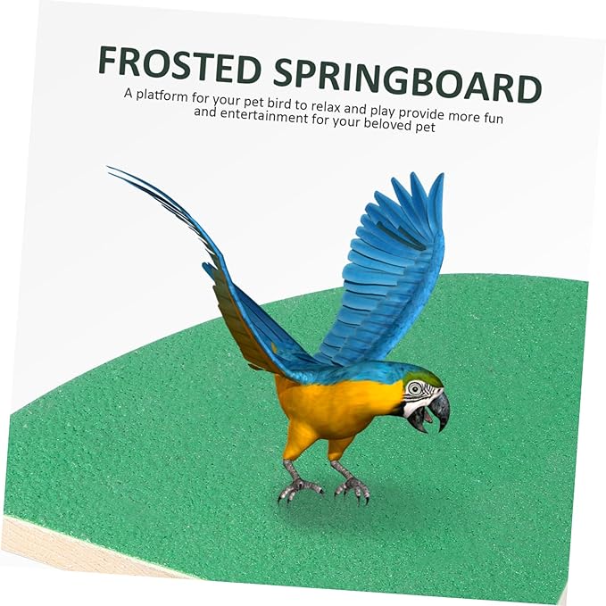 WOONEKY Frosted Wooden Pet Platform for Small Animals Chew- for Parrots Hamsters and Squirrels