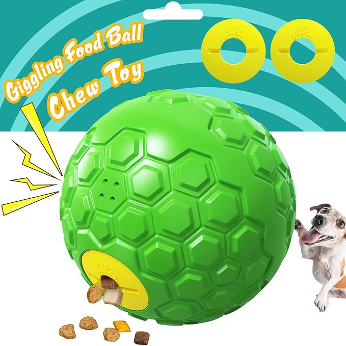 Dog Puzzle Toy – Durable Squeaky Chew Toy for Medium & Large Dogs, Treat Dispenser for Slow Feeding & Interactive Play (Green)