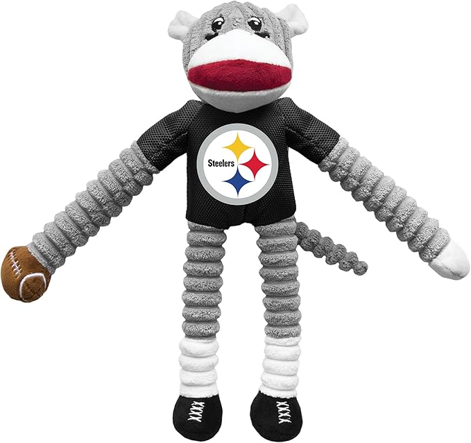 Littlearth NFL Philadelphia Eagles Sock Monkey Pet Toy, Team Color, One Size