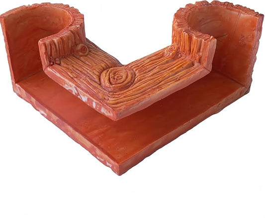 Aquarium Cave Corner Decoration, Natural Wood-Like Fish Tank Cave Hideout for Aquarium