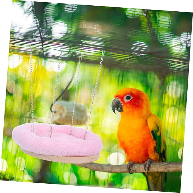Sosoport Parrot Winter Nest Birdcage Hanging Bed Cozy Bird Hammock Material Bird Bed for Small Pets