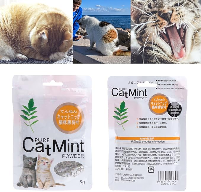 XISAOK Premium Cats Treats Treats Mints Powder Pack of / 0.18 OZ Beds for Outdoor for Large