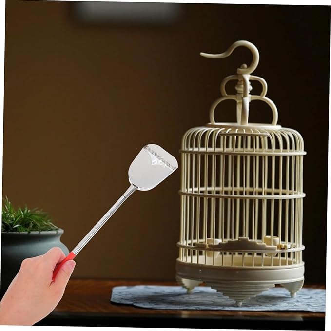 Abaodam 2pcs Bird Cage Cleaning Brush Set Droppings Scoop Efficient Cleaning Tools for Small Animal Cages and Easy to Use