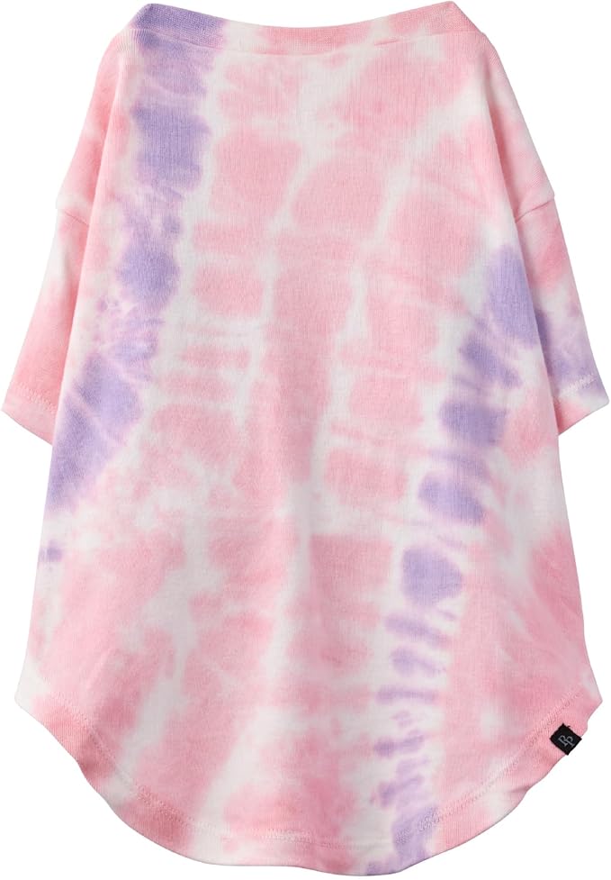 Pet Passion Toby II - The Perfect Tee, 3 Pack Short Sleeve Pet T-Shirt 100% Organic Cotton Tees Clothes for Small, Medium, Large Dogs, Pink Tie Dye, Medium (20-45 lbs)