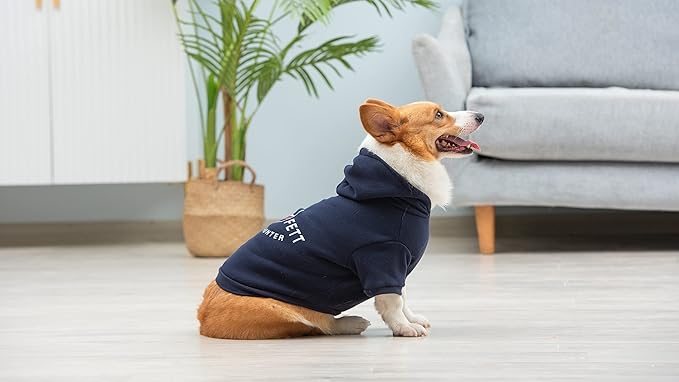 Star Wars for Pets Boba Fett Dog Hoodie with Leash Attachment Hole - Pet Outerwear for Dogs - Officially Licensed Dog Apparel & Accessories, Navy, Size Small