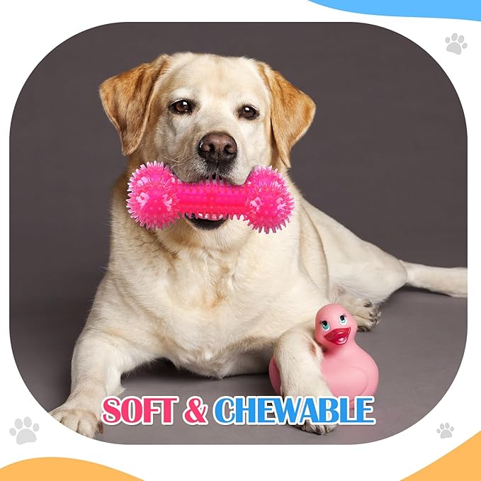 Silipull 4 Pcs Spiky Squeaker Football Dog Toy for Medium Large Dogs Spiky Dog Balls Puppy Chew Toys for Aggressive Chewers Training Fetch(Fresh,Various Sizes)