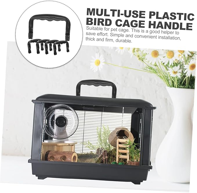 5pcs Portable Plastic Bird Cage Handle Ergonomic Lightweight Lifting Grip for Pet Carriers Suitable for Hamsters and Birds Design for Outdoor Use