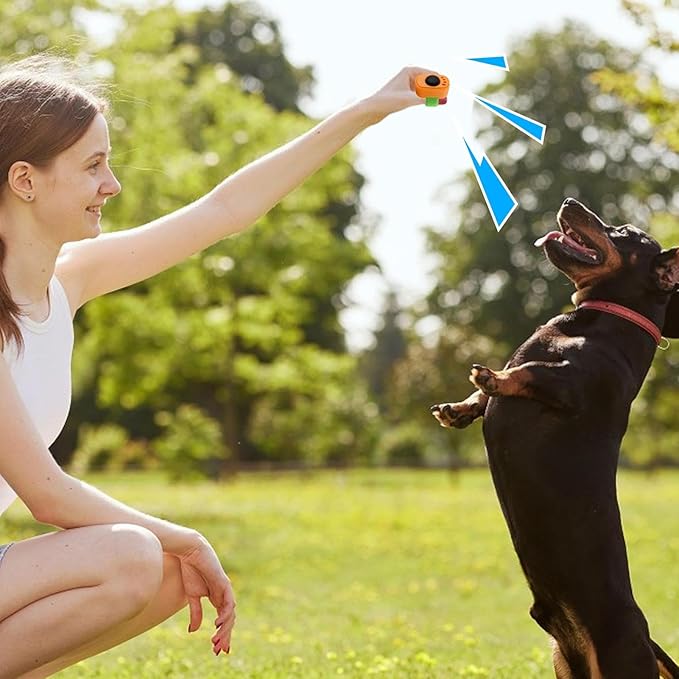 Pet Clicker Set | 10 Finger Ring Training Tools | Positive Reinforcement Dog Cat Behavior Trainer | for Small Medium Large Puppies Kittens Home Travel Outdoor Obedience Trick Socialization