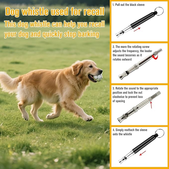 Dog Training Clicker and Whistle for Training and Recall, Pet Training Accessories for Puppy, Cats, Horses & Small Animals - with Lanyard, Reward and Train Your Pets Efficiently Training and Behavior