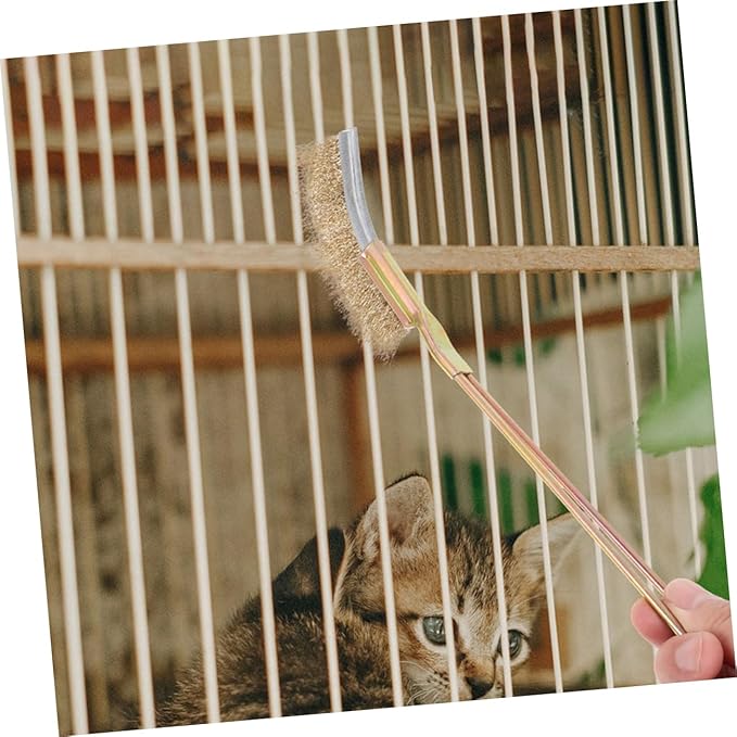 BESPORTBLE Versatile Bird Cage Cleaning Brush Wire Brush Head Bird Droppings Cleaner
