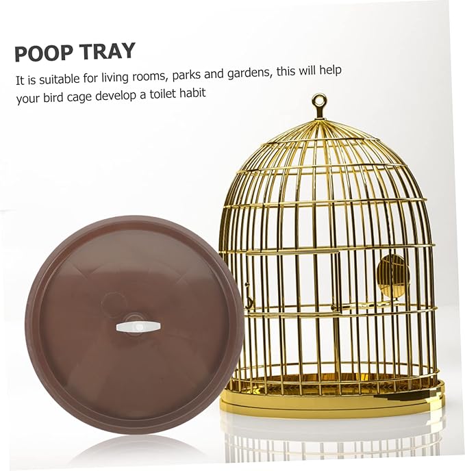 Milisten 4pcs Bird Toilet Pan for Cages Poop Holder Tray for Parrots Easy to and Leakproof for Pet Birds and Animals Random Accessories