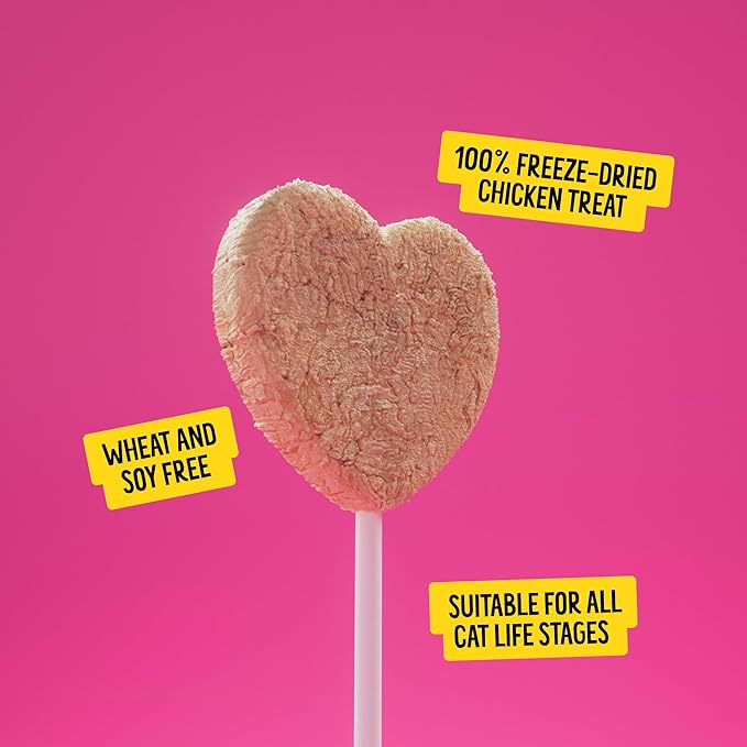 Bonkers Purrpops Freeze-Dried Chicken Flavored Lollipop Treats for Cats, 4 Pieces (Pack of 13)