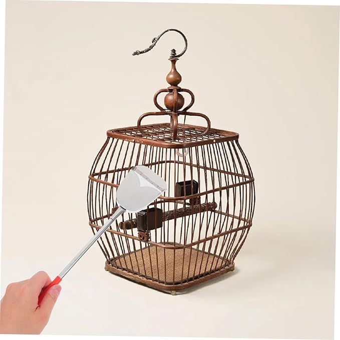 Happyyami 2pcs Birdcage Cleaning Brush Set Efficient Dropping Scoop and Brush for Small Animal Cages Bird Cage Accessories for Maintaining Clean Environment
