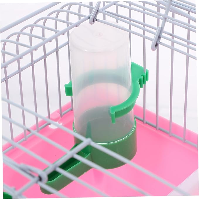 HANABASS Portable Bird Cage for Travel Spacious Parrot Carrier with Perch Food Box Water Dispenser for Cockatiels Parakeets Birds Lightweight Convenient for Pet Owners