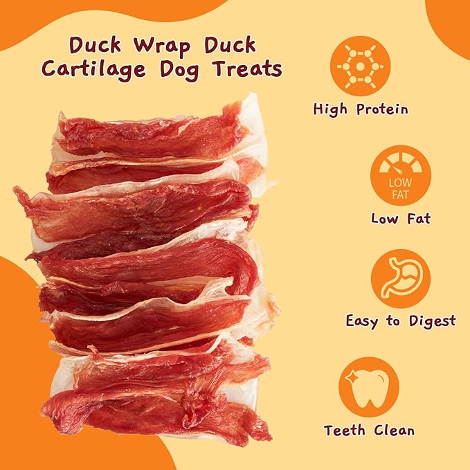 Jungle Calling 21 Count Duck Wrapped Bones Dog Treats, Made with Real Meat & Cartilage, Rawhide Free Dogs Snacks,Healthy, Easily Digestible, and High Protein Chews Bone Treat