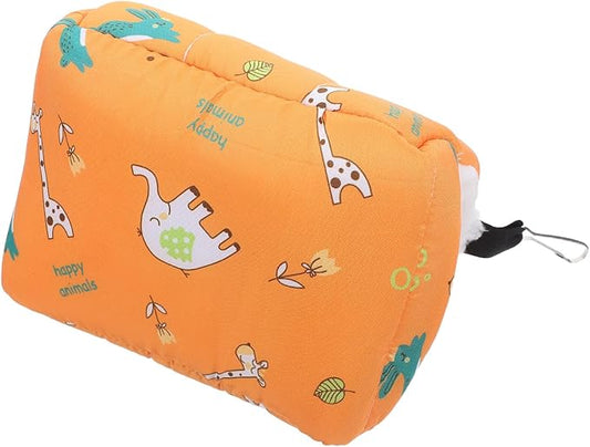 Healifty Parrot Cotton Nest Small Animal Hanging Hammock Winter Warm Lint Bed 16x13x16cm Yellow for Hamster Bird Cage Cozy Resting House